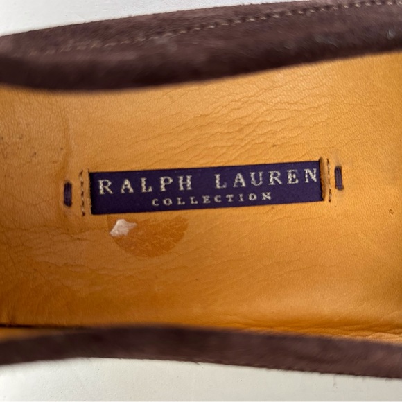 RALPH LAUREN PURPLE LABEL COCOA BROWN SUEDE DRIVING LOAFER MOCCASINS SIZ… - Picture 15 of 15